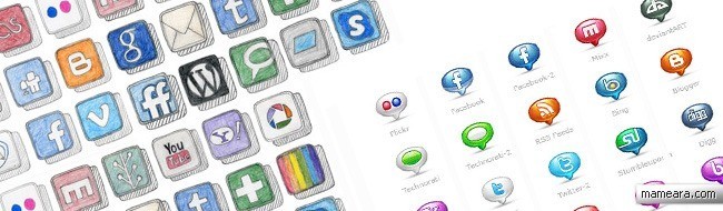 25 Set of Amazing Free Social Icons