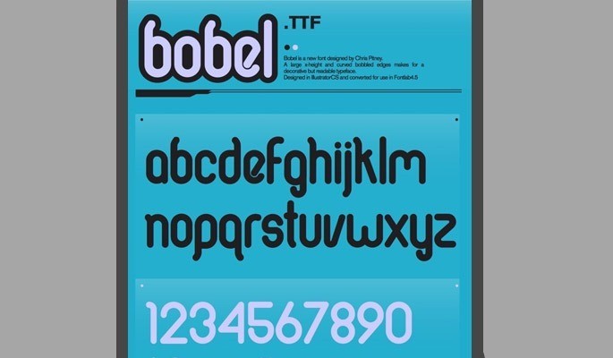 Bobel font - Free modern fonts