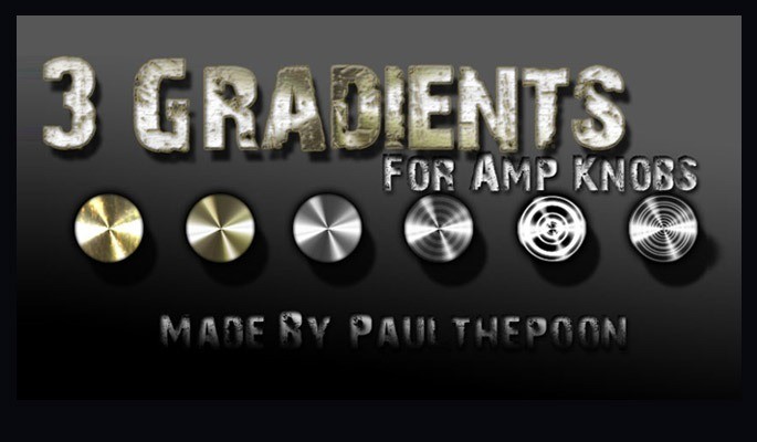 3 Amp Knob Gradients - Free Gradients Color for Photoshop