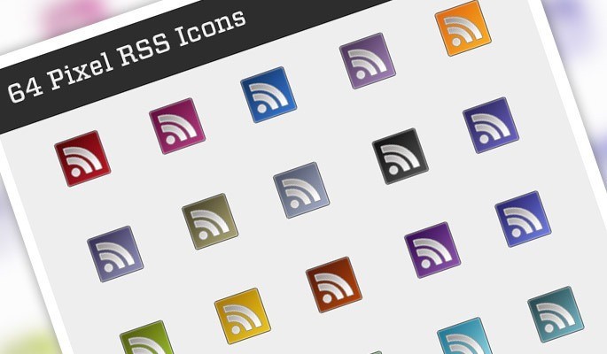 64 Pixel RSS Icons - Free RSS Feed Icons