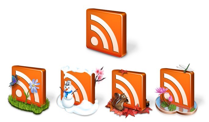 Free Seasonal RSS Icon Pack - Free RSS Feed Icons