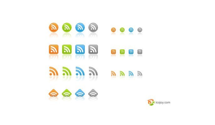 Free web 2.0 RSS icons - Free RSS Feed Icons