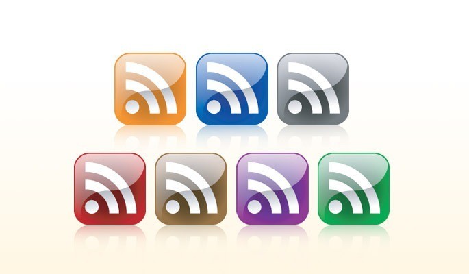 Glass Style RSS Feed Icons - Free RSS Feed Icons