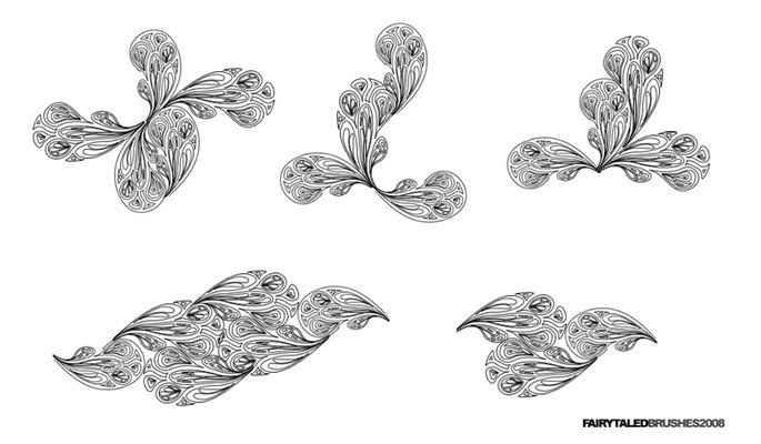 Lineart Brushes - Free floral brushes for photoshop