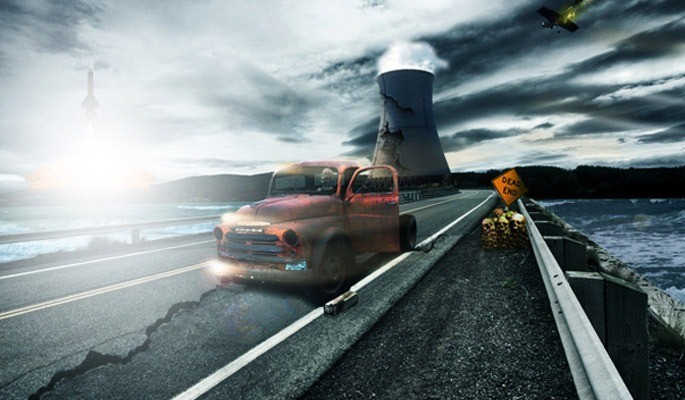 Nuclear Disaster Landscape - Best of Photoshop Tutorials