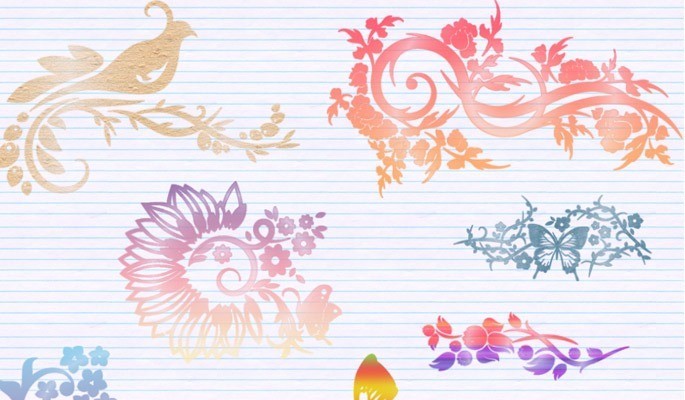Ornamental Brushes - Free floral brushes for photoshop