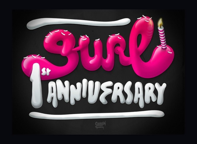1st Anniversary - 23 of Inspirational Typography