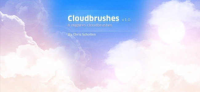 Cloud Brushes07 - 40+ Beautiful Photoshop Cloud Brushes