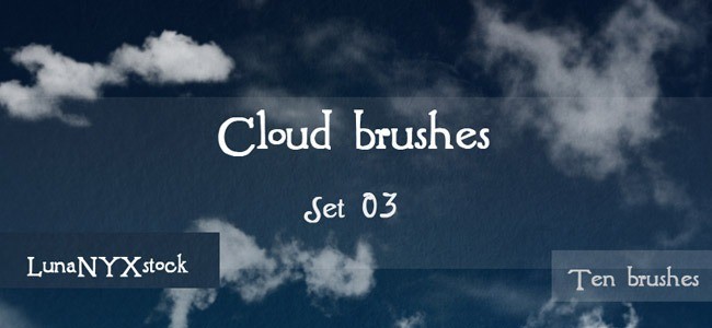Cloud Brushes09 - 40+ Beautiful Photoshop Cloud Brushes