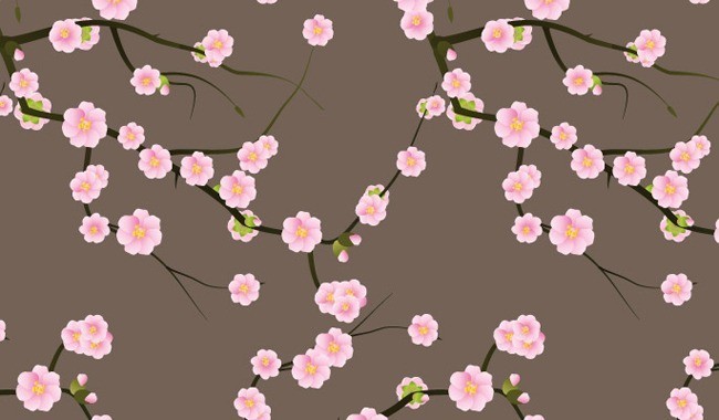 First spring blossoms - Collection of free Photoshop patterns