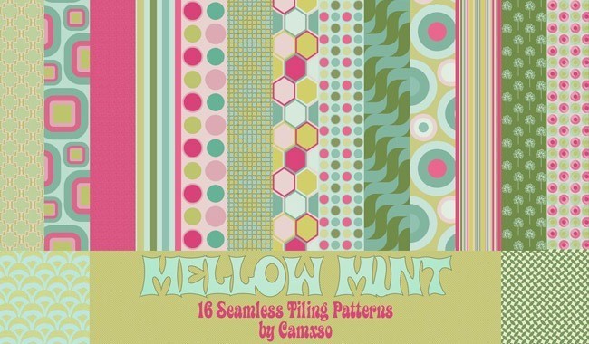 Mellow Mint - Collection of free Photoshop patterns