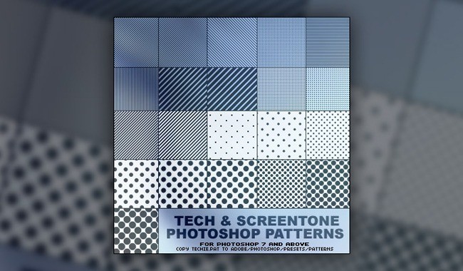 Scanline + screentone patterns - Collection of free Photoshop patterns