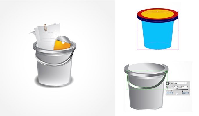 Shiny Bucket Icon - Another Collection of useful illustrator tutorials