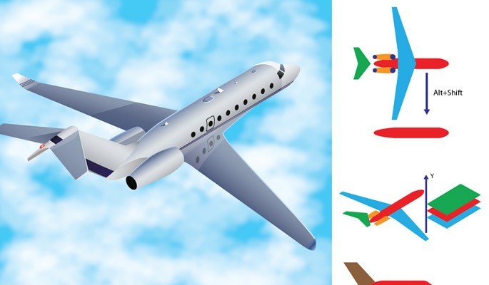 Three dimensional Airplane - Another Collection of useful illustrator tutorials