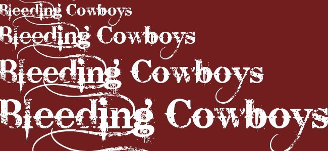 Bleeding Cowboys - Download Free Dirty Fonts