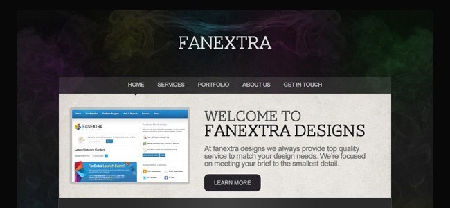 Design a Textured Portfolio Website - 21 Photoshop Web Design Layout Tutorials