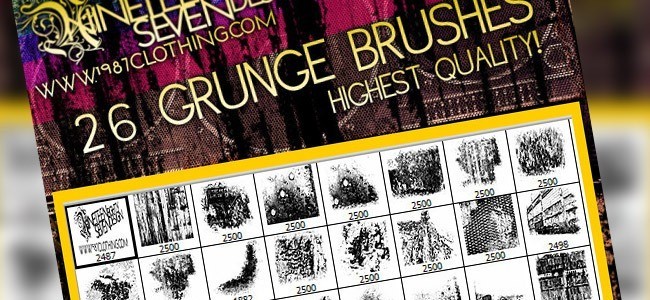 Grunge brush set image pack included - 450+ Free Grunge Photoshop Brushes