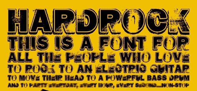 HARD ROCK - Download Free Dirty Fonts