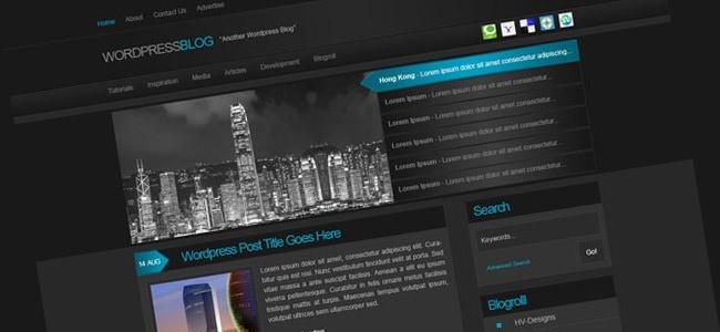 Make a Dark Blog Web Design Layout with Photoshop - 21 Photoshop Web Design Layout Tutorials