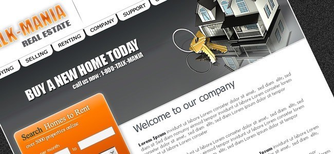 Real Estate Layout - 21 Photoshop Web Design Layout Tutorials
