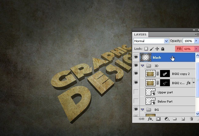 Step12 - 3D Text Tutorial With Illustrator and Photoshop