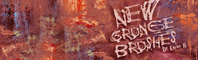 new set of grungy brushes 650x198 - 450+ Free Grunge Photoshop Brushes