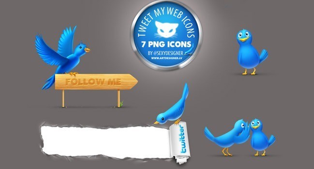 twitter03 - Twitter Icons and Buttons Collection For Your Next Design