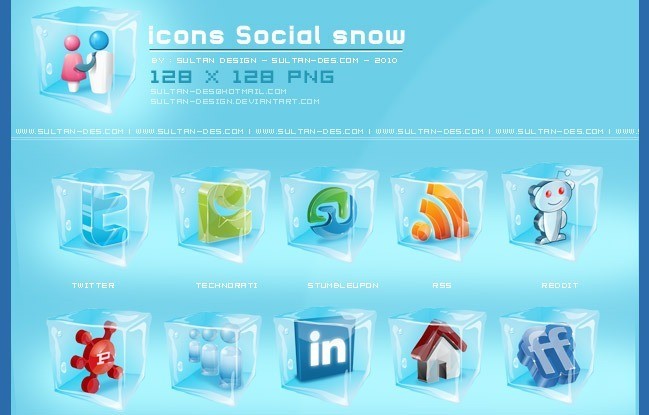Social icons01 - 25 Set of Amazing Free Social Icons