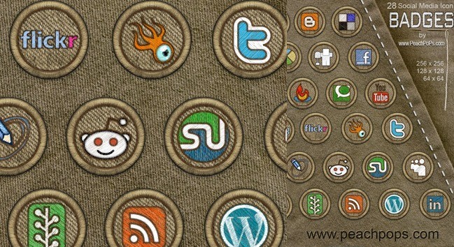 Social icons10 - 25 Set of Amazing Free Social Icons