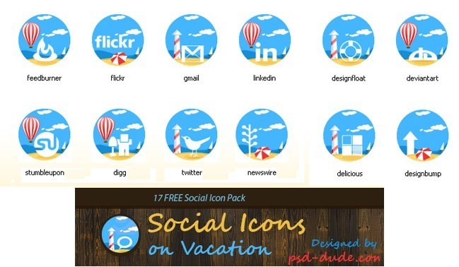 Social icons16 - 25 Set of Amazing Free Social Icons