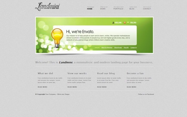 landing pages 2011 jan 9 - Landing Pages: 30+ Wickedly Awesome Template Designs