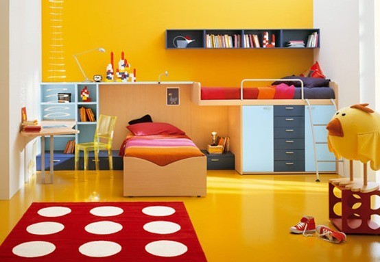kids room decor yellow