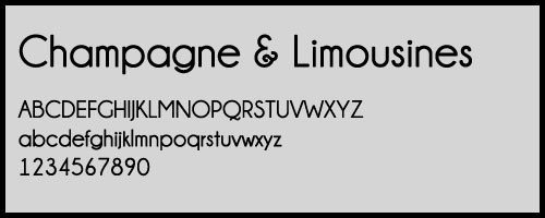 Champagne Limousines - 25+ Famous, Sleek and Elegant Fonts