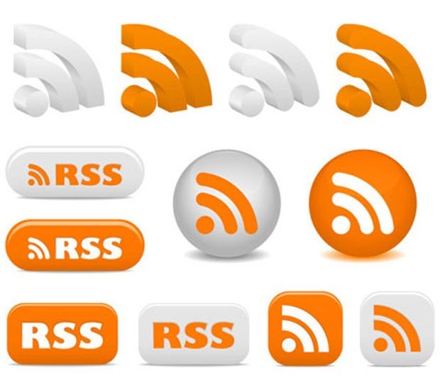 rss large vectorgab - Orange Rss Subscribe icon vector