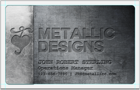 image022 - Metallic Effect Business Card Design