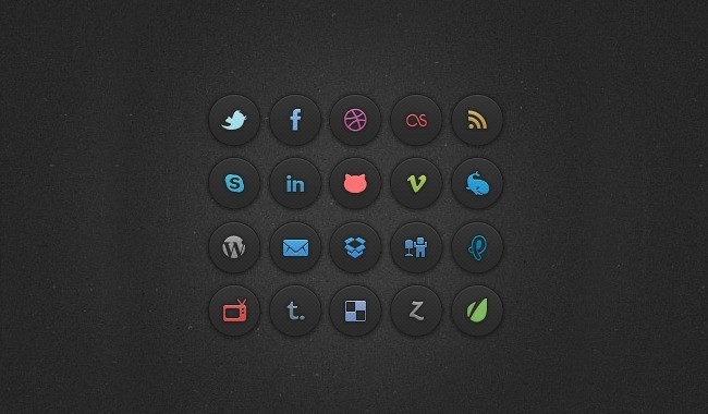 social icons - Free Social Media Icons 18 Sets