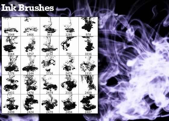 Ink Brushes - Collection of Free Photoshop Brushes