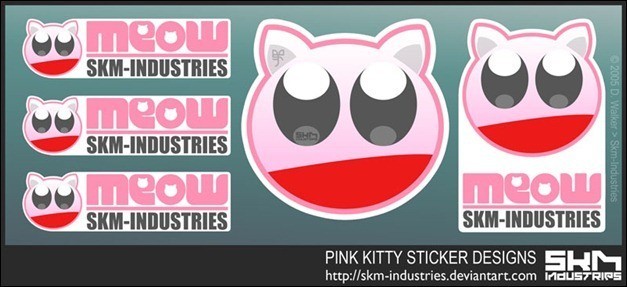 Pink Kitty thumb1 - Creative Sticker Printing
