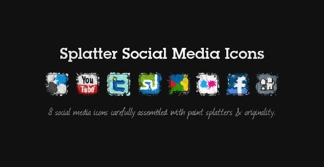 splatter social icons11 - Free Social Media Icons 18 Sets