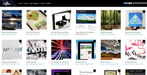 Reflex - Top 25 Pinterest Inspired WordPress Themes 2012
