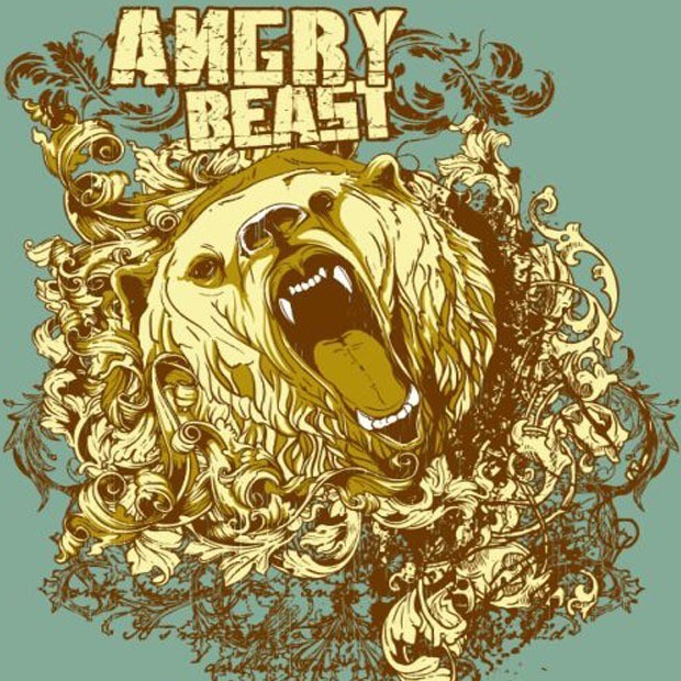 beast large vectorgab - Angry Killer Bear T-Shirt vector