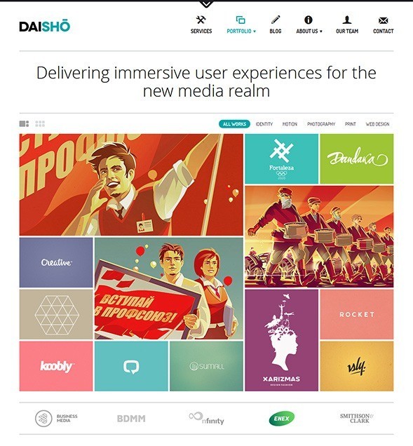 daisho thumb - 30 Responsive WordPress Themes with Grid-Based Layout