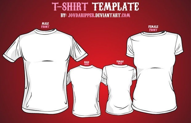temp large vectorgab - Free Vector T-Shirt Templates