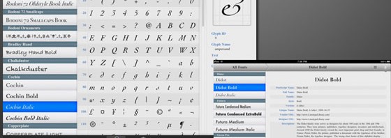 Typefaces 560x198 - 20+ iPad Apps for Designers