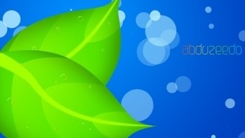splashyleaf 350x198 -  45 Photoshop Tutorials for Creating Wallpaper