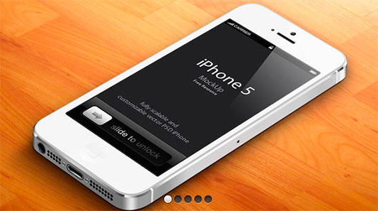 173 - 30 FREE Superb iPhone5 PSD Templates