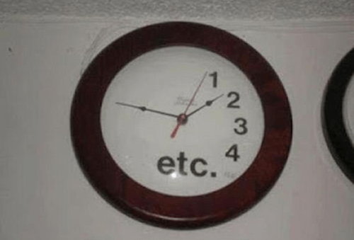 Etc clock - 25 Pics Showing Height of Laziness