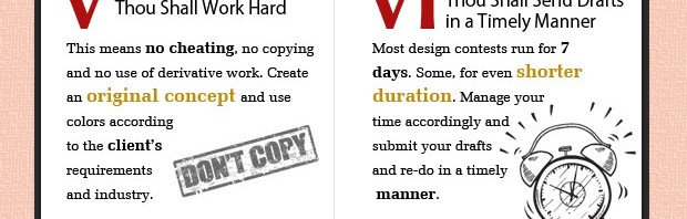 commandments infographic e1351079708478 620x198 - 10 Commandments for New Logo Designers
