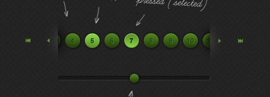 pagination free psd files 5 550x198 - Download More Than 20 Free Pagination PSD Files