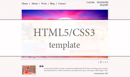 1275 - FREE HTML5/CSS3 Mini Portfolio Template